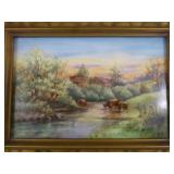 Vintage Original Pastoral Painting Artist Signed