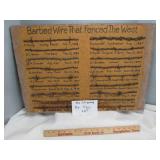 Antique Barbed Wire Samples Display Board