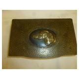 Vintage Hammered Brass Dog