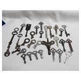 Vintage & Antique Skeleton Keys, Clock Keys, Etc