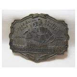 Livingston Wells & Co. Gold Dealers Brass Buckle
