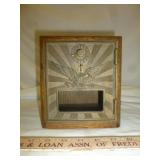 Hand Made Oak Brass Post Office Door Bank