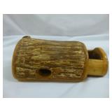 Hand Carved Natural Log Stash Box Trinket Box
