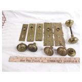 Antique Brass Door Knobs & Escutcheons