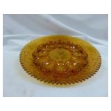 Indiana Glass Tiara Sandwich Amber Glass Egg Plate