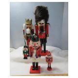 4pc Wood Holiday Nutcracker Collection