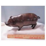 Large Size 13" Vintage Cast Metal Piggy Bank