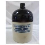 Brickman Liquors Alabama Stone Ware Whisky Jug