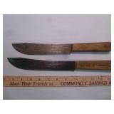 2pc Old Hickory Butcher / Kitchen Knives