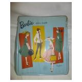 1961 Barbie Ponytail Vinyl Doll Case & Barbie Doll