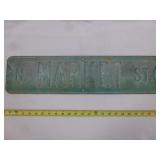 N. Market St. Vintage Embossed Metal Street Sign