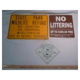 3pc Wildlife Refuge & State Park Signs
