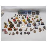 60+pc Enamel Pinbacks Wizard of Oz, States, Flags+