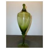 Vintage Empolli Italy Quilted Glass Apothecary Jar