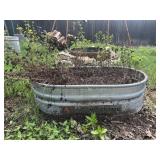 Galvanized Metal Oval Livestock Trough Planter