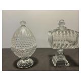 Gorham Crystal Egg & Jeannette Glass Compote
