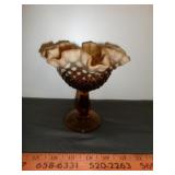 Fenton Art Glass Cameo Opalescent Hobnail Compote