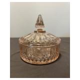 Vintage Indiana Glass Princess Pink Candy Dish