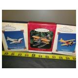 3pc Hallmark Keepsake Airplane Ornaments
