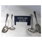 Sterling Silver Watson "Lotus" Serving Utensils