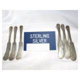 6pc Watson "Lotus" Sterling Silver Butter Spreader