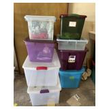 8pc Storage Totes with Lids