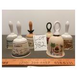 Souvenir Bell Collection - 6pc Ceramic Bells
