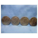 4pc Eisenhower US $1 Coins - 1972 & 1976