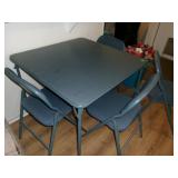 2pc Folding Card Tables & 4pc Folding Chair Set