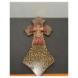 Custom 30" Cheetah Print 3D Wood Wall Cross