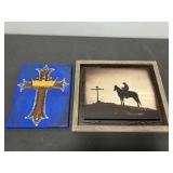 2pc Canvas Art - Original Cross & Western Print