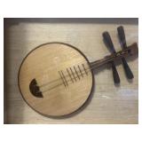 Vintage Yueqin "Moon Guitar" Shadow Box Display