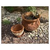 2pc Red Clay Planter Pots