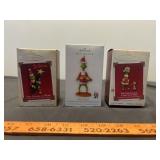 3pc Grinch Who Stole Christmas Hallmark Ornaments