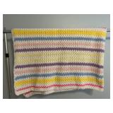 Pastel Hand Made Crochet Blanket Bed Cover