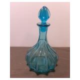 Vintage Tiara Blue Glass "Genie Bottle" Decanter