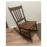 Vintage Wood Spindle Back Kid