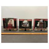 3pc Coca Cola Polar Bear Series Holiday Ornaments