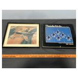 2pc Framed Prints - Thunderbirds & A-7 Corsair
