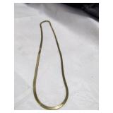 Sterling Silver Gold Plate Herringbone Necklace