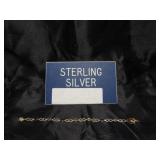 Sterling Silver Gold Plate Heart Tennis Bracelet