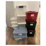 11pc Storage Totes & Organizer Boxes with Lids