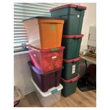 8pc Large Size Storage Totes with Lids