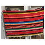 Mexico Woven Wool Red Serape Blanket