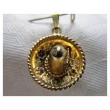 14k Gold Sombrero Necklace Pendant In Gift Box