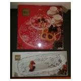 Mikasa Holiday Glass Tiered Server & Relish Tray
