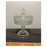 Vintage Indiana Glass Lidded Pedestal Compote