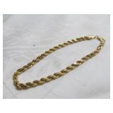 14k Gold Rope Bracelet