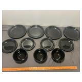 Mainstays Black Ceramic Dinner Ware Breakfast Set