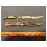 Vintage Mexico Fighting Knife & Hunting Knife